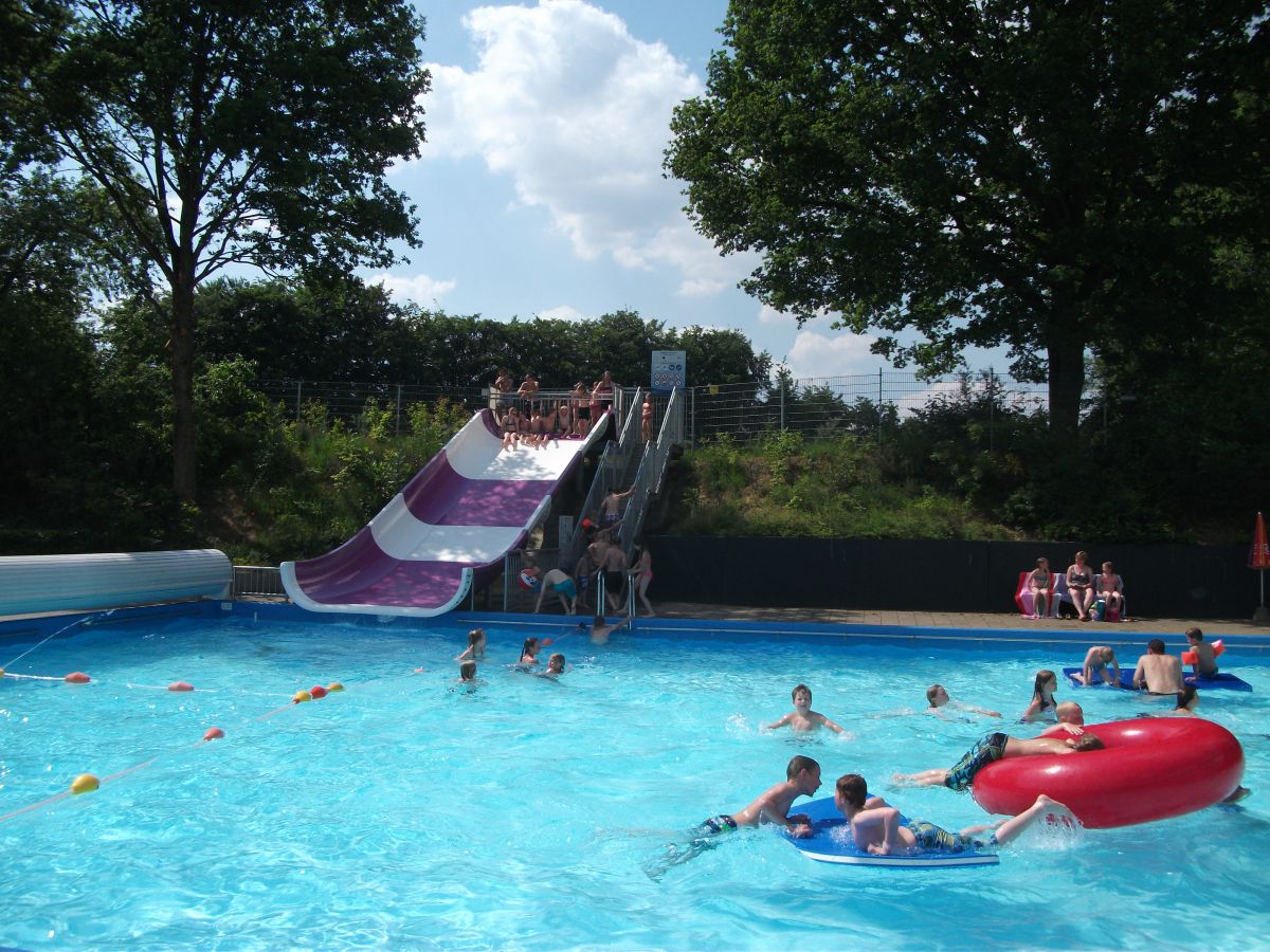Slide at the outdoor pool